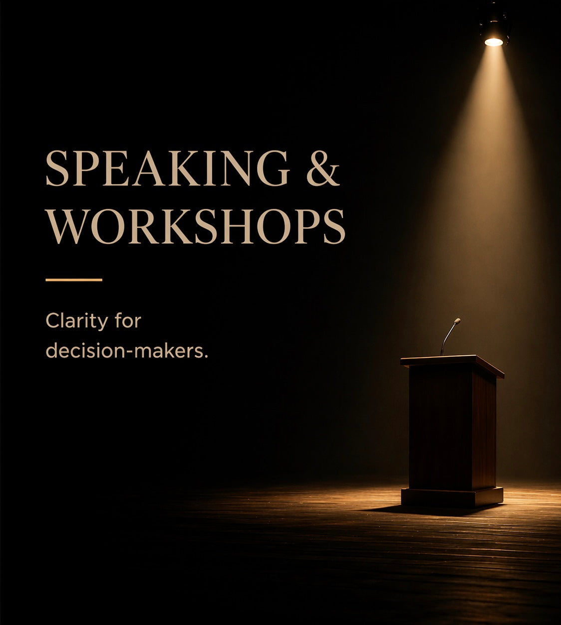 Speaking & Workshops