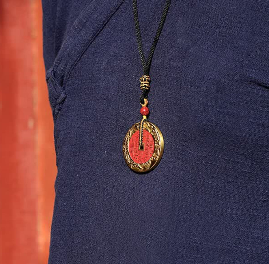 Wudang Mountain Taoist Coin Pendant – Symbol of Prosperity and Good Fortune