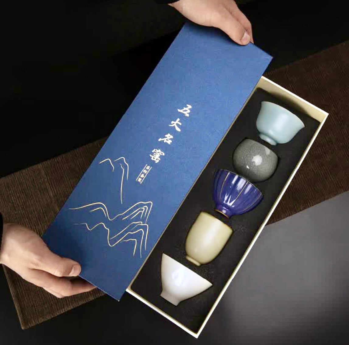 Five Great Kilns Tea Cup Gift Set – Inspired by Song Dynasty Aesthetics