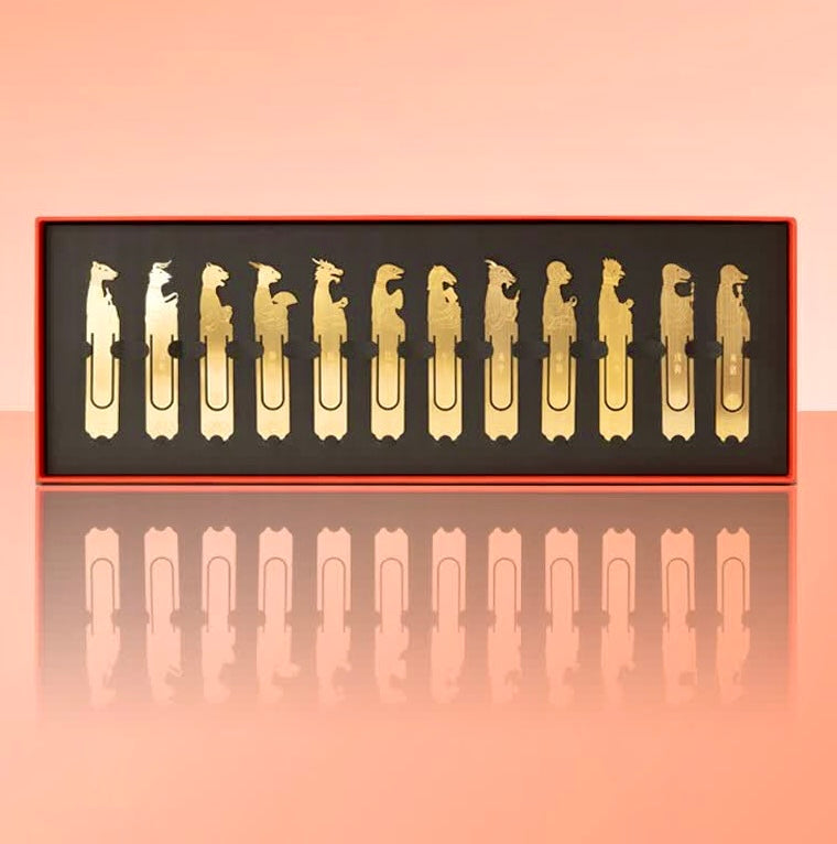 Chinese Zodiac Brass Bookmark Gift Set – Palace Museum Design